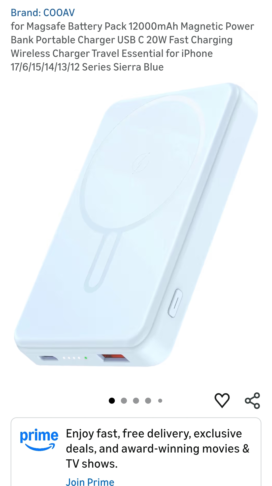 magsafe battery pack 12000mah Blue