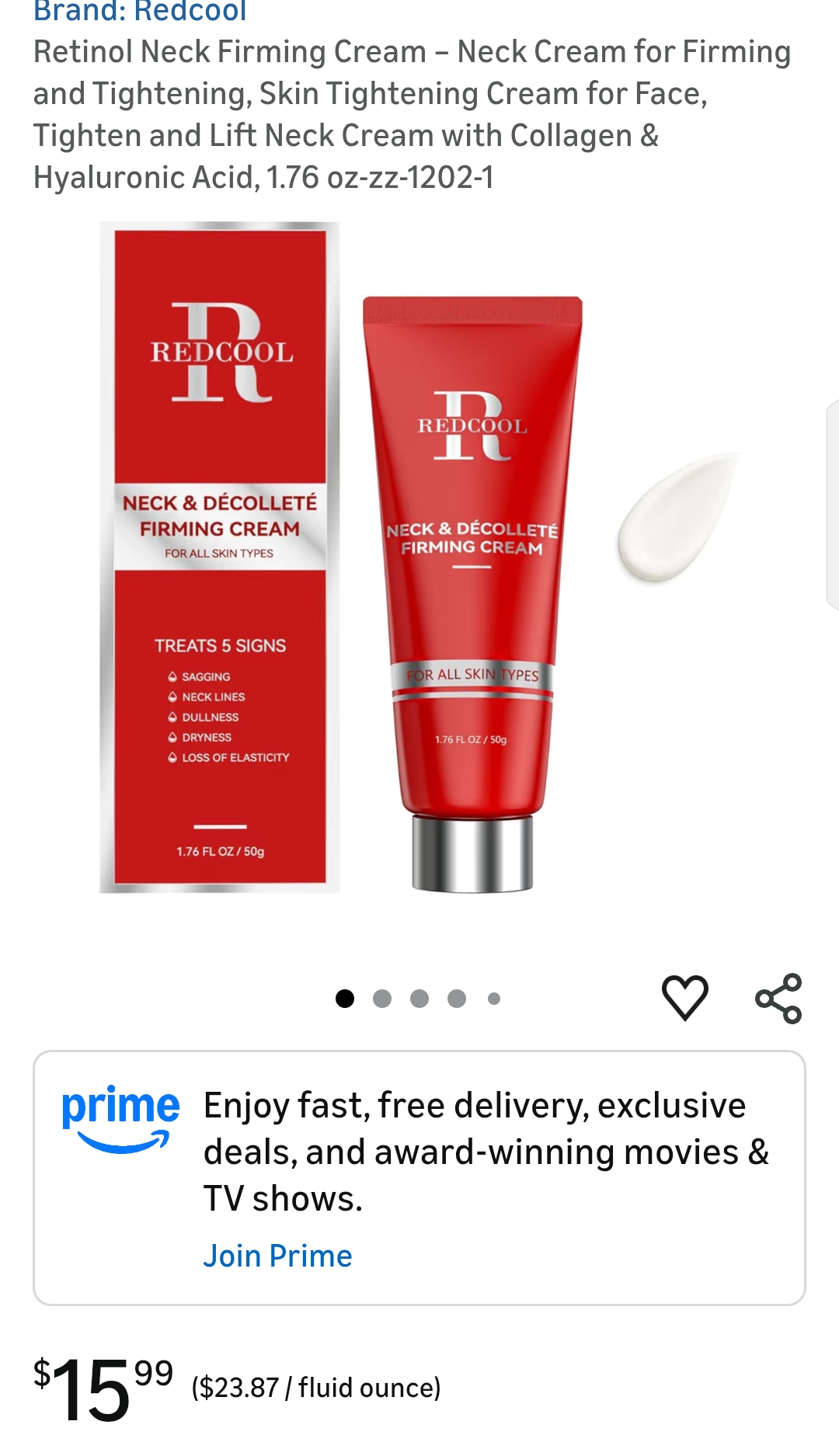 Redcool Retinol Neck Firming Cream