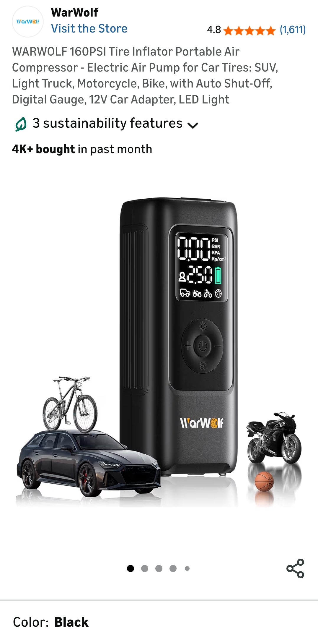 tire air pump portable