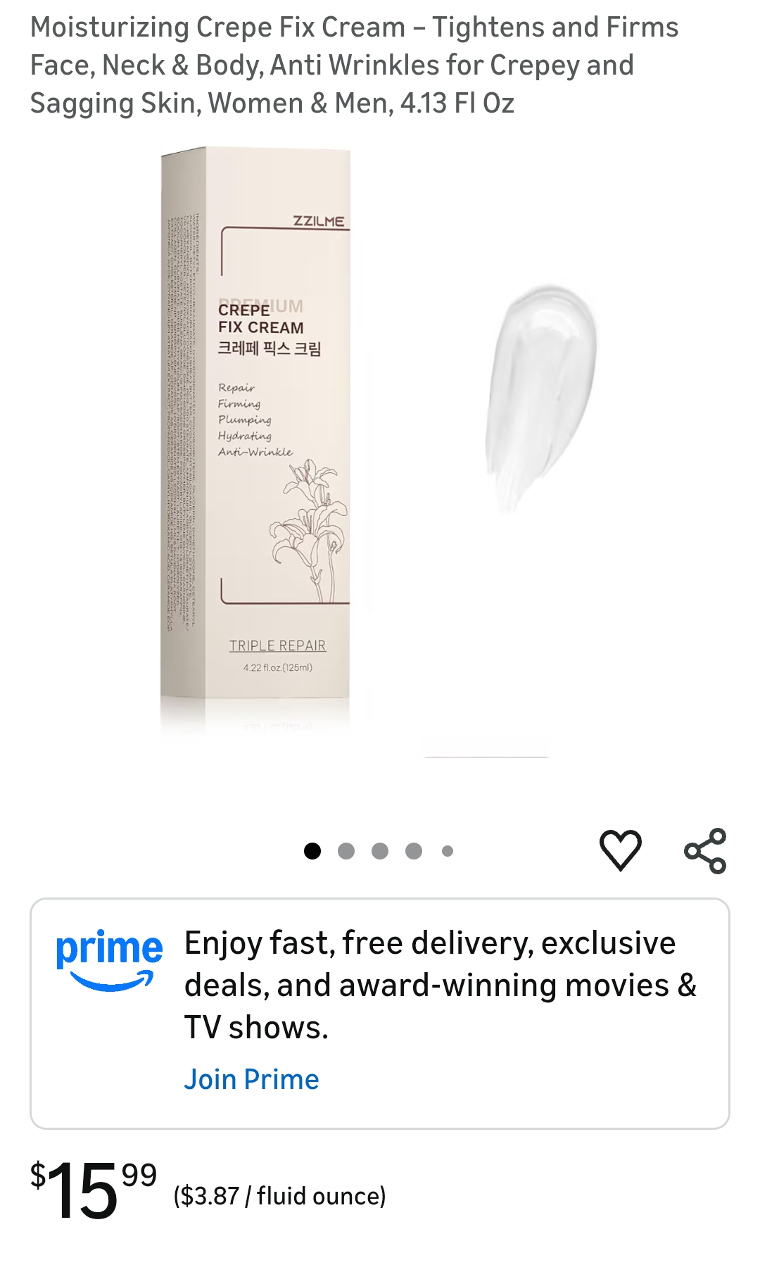 Moisturizing Crepe Fix Cream