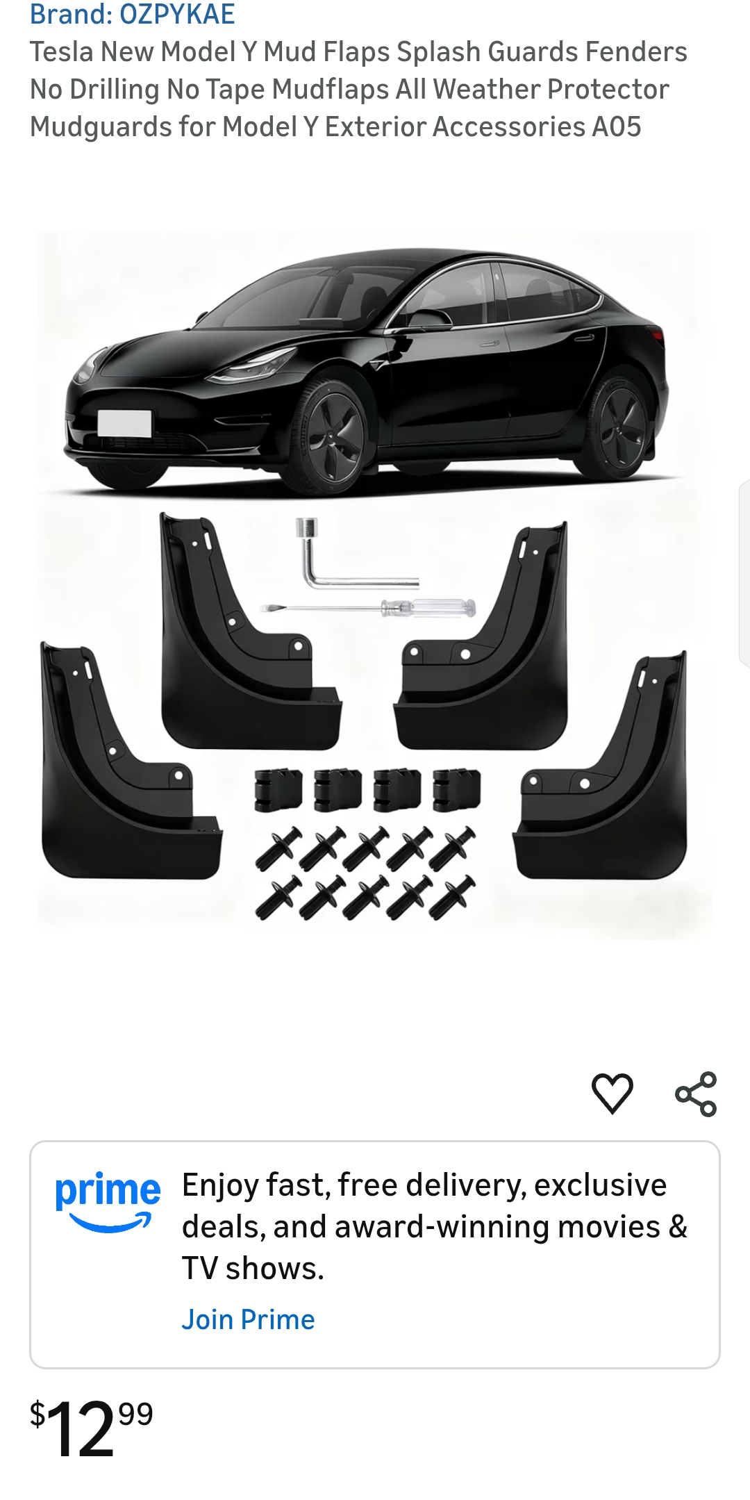 Tesla Model Y Mud Flaps Splash Guards A05