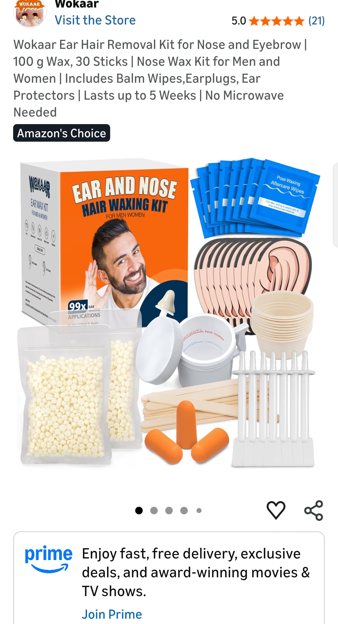 ear hair waxing kit
