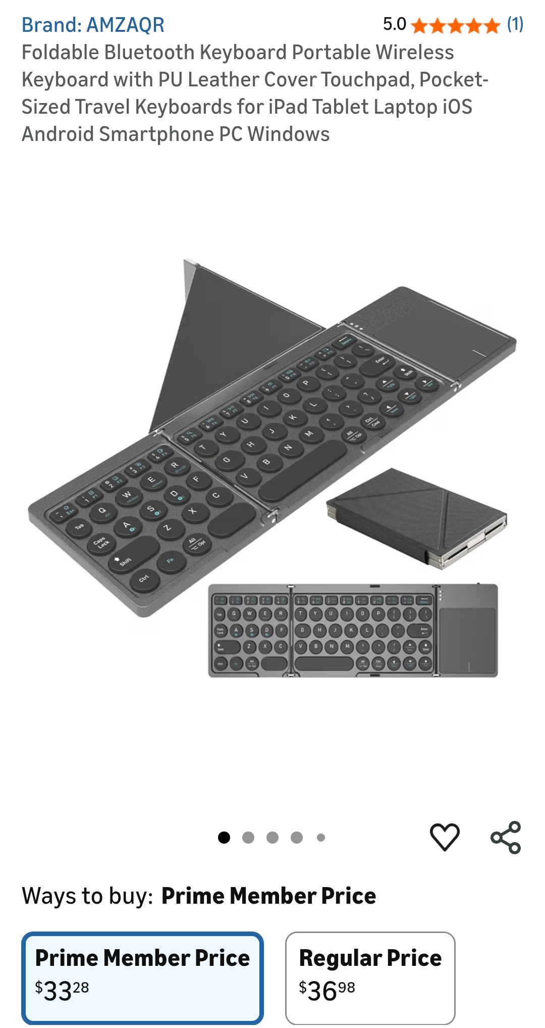 Foldable Bluetooth keyboard portable