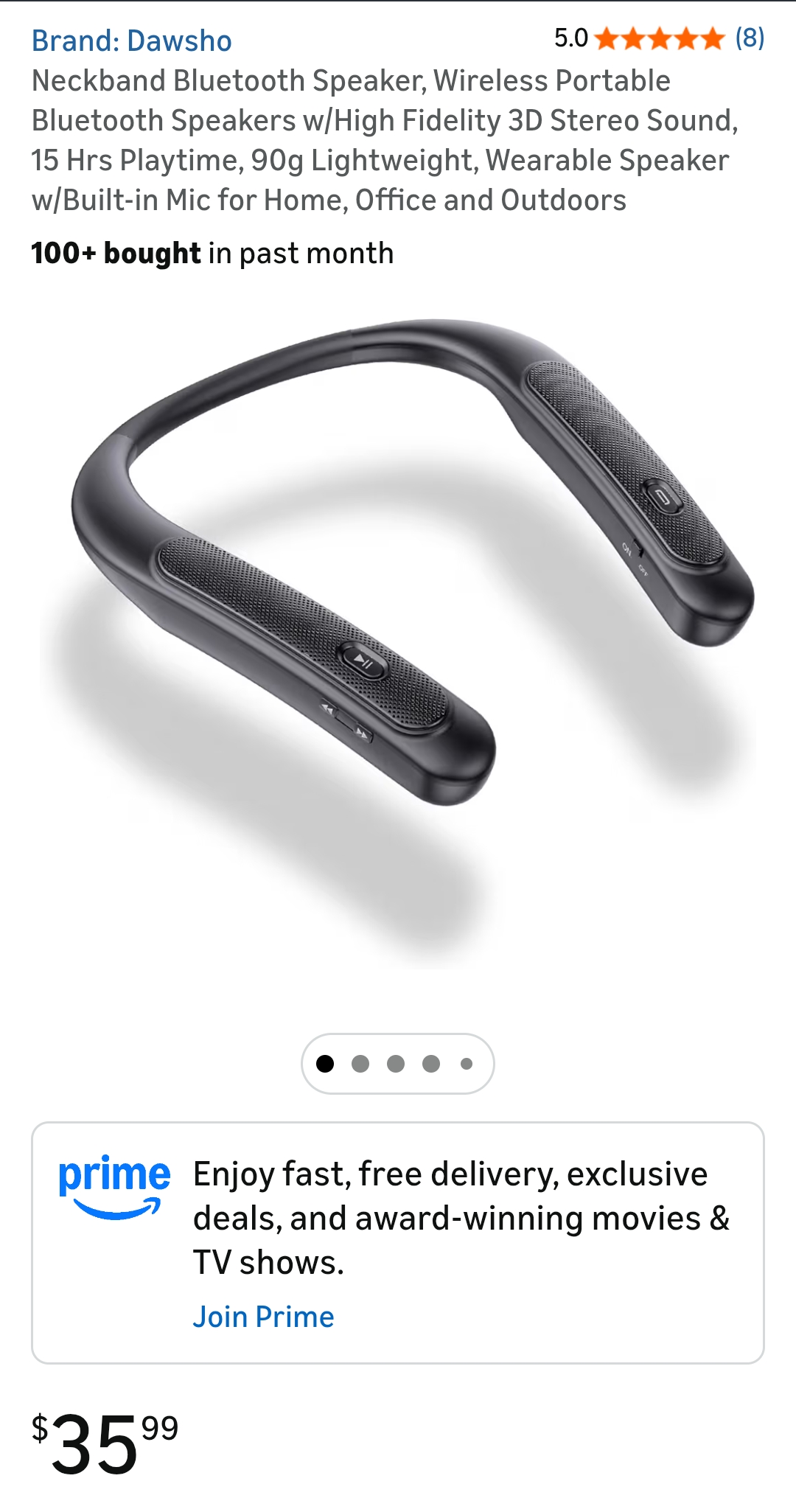 neckand bluetooth speaker