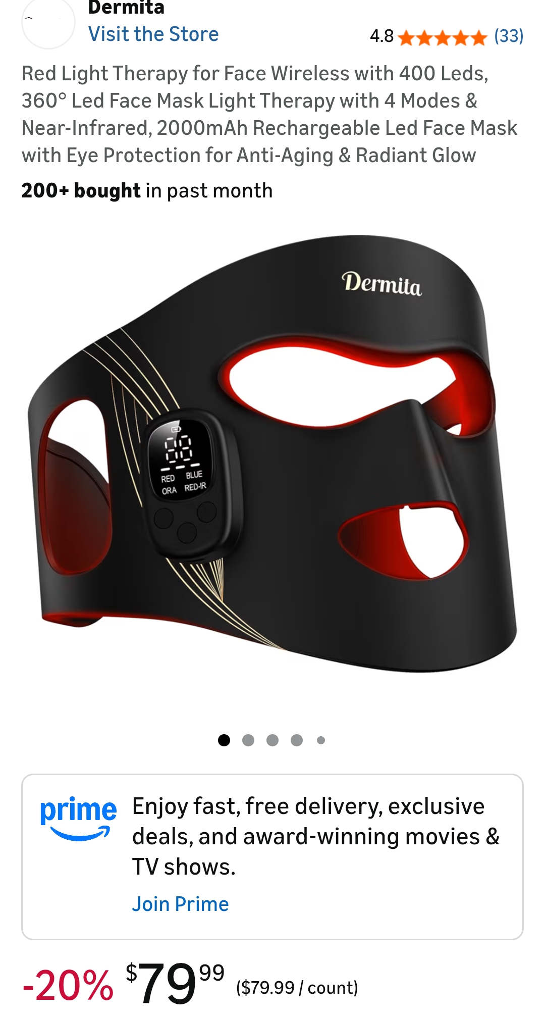 Wireless Red Light Therapy for Face