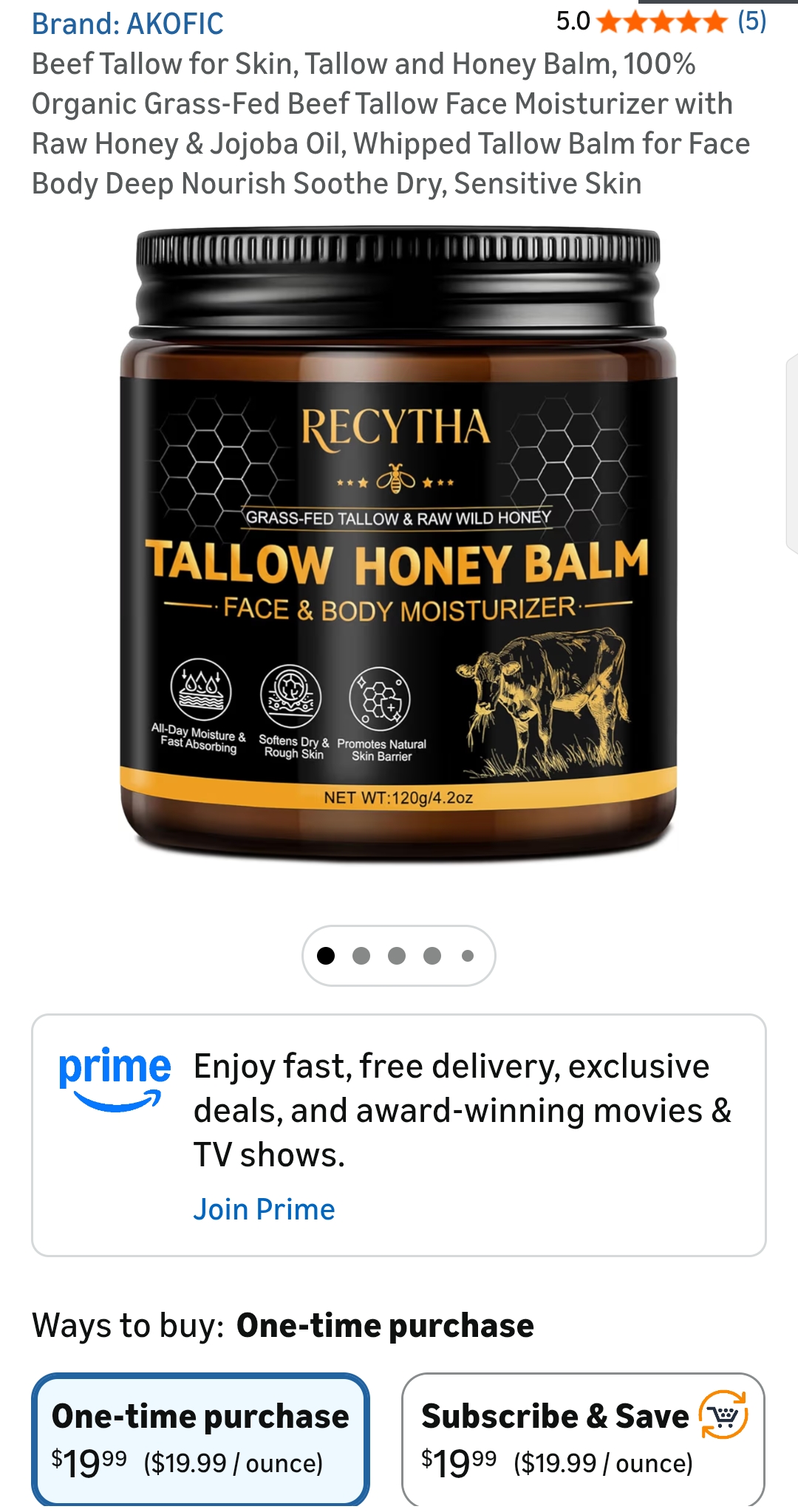 tallow and honey balm