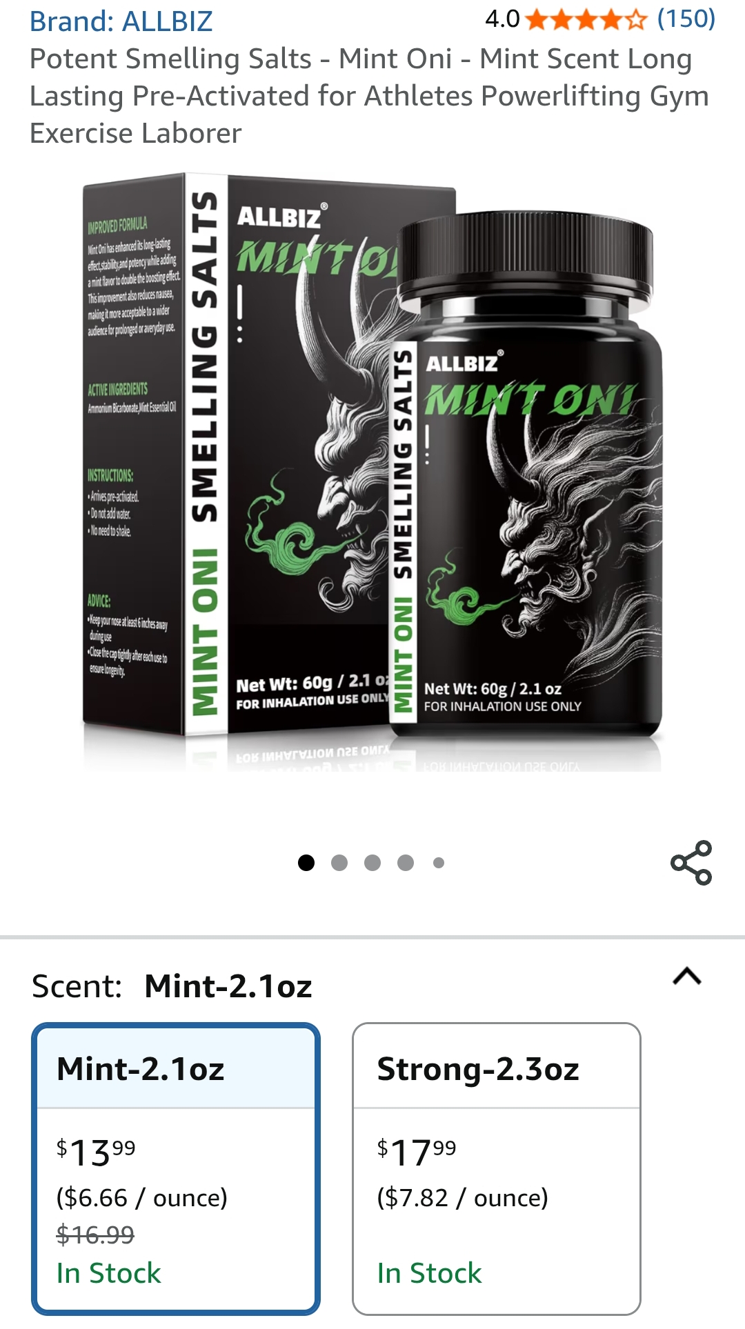 Smelling salts