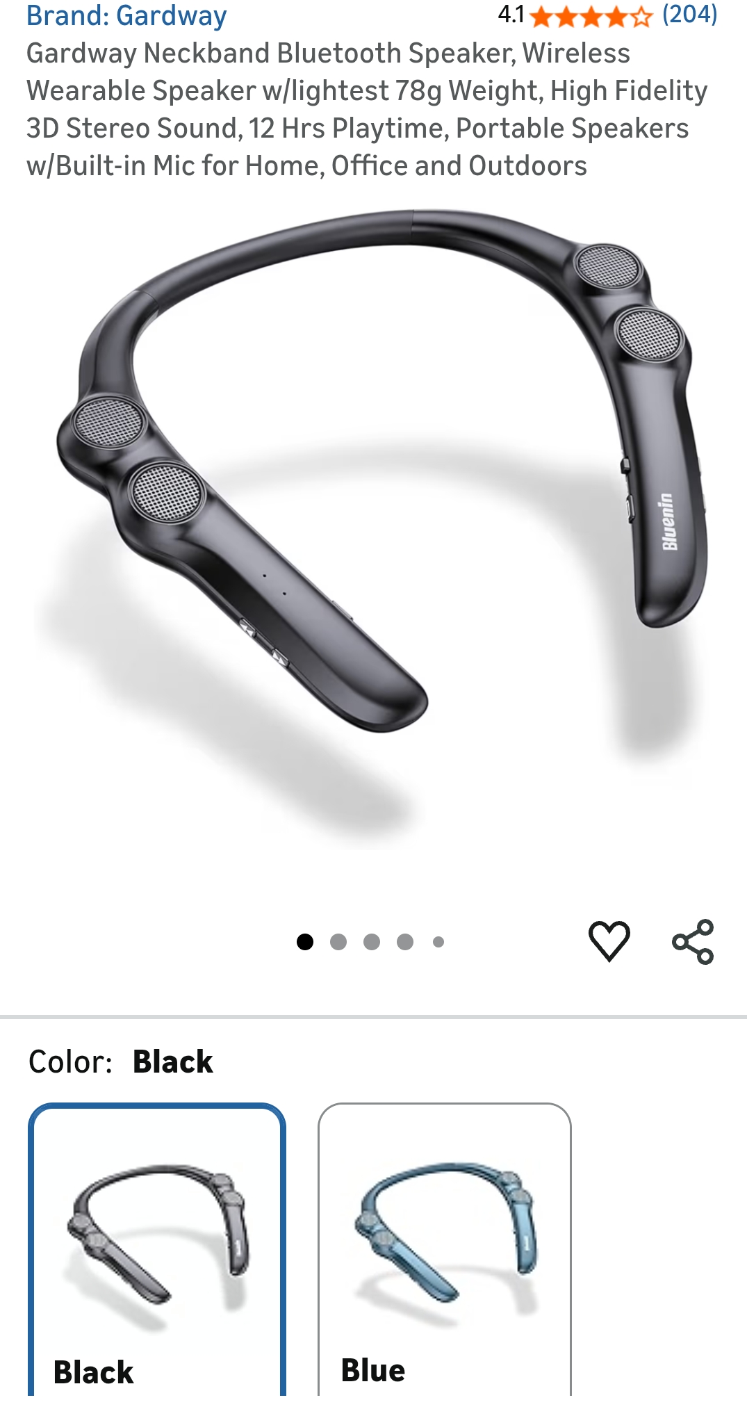 neckand  bluetooth speaker