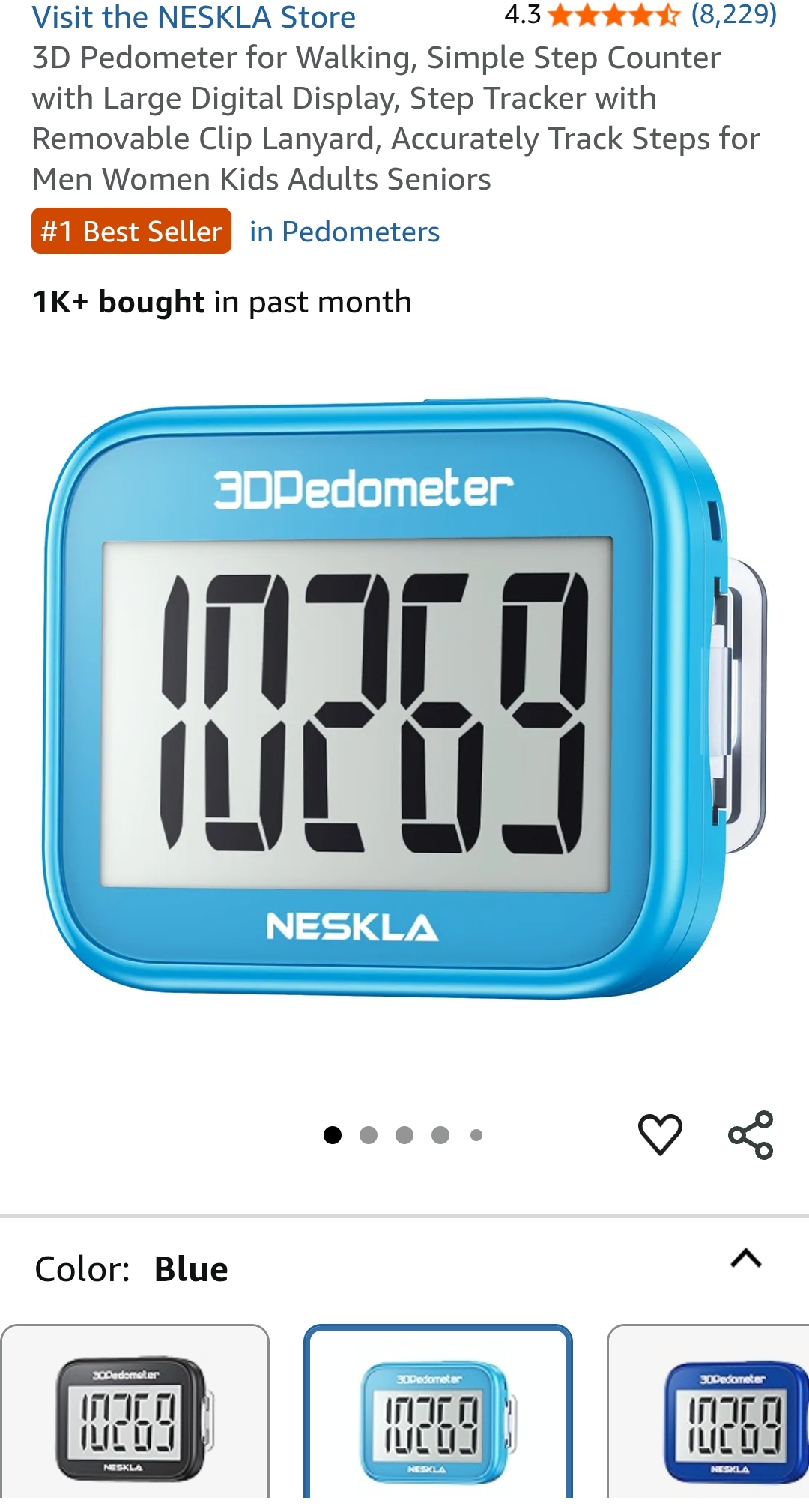 3D Pedometer for Walking