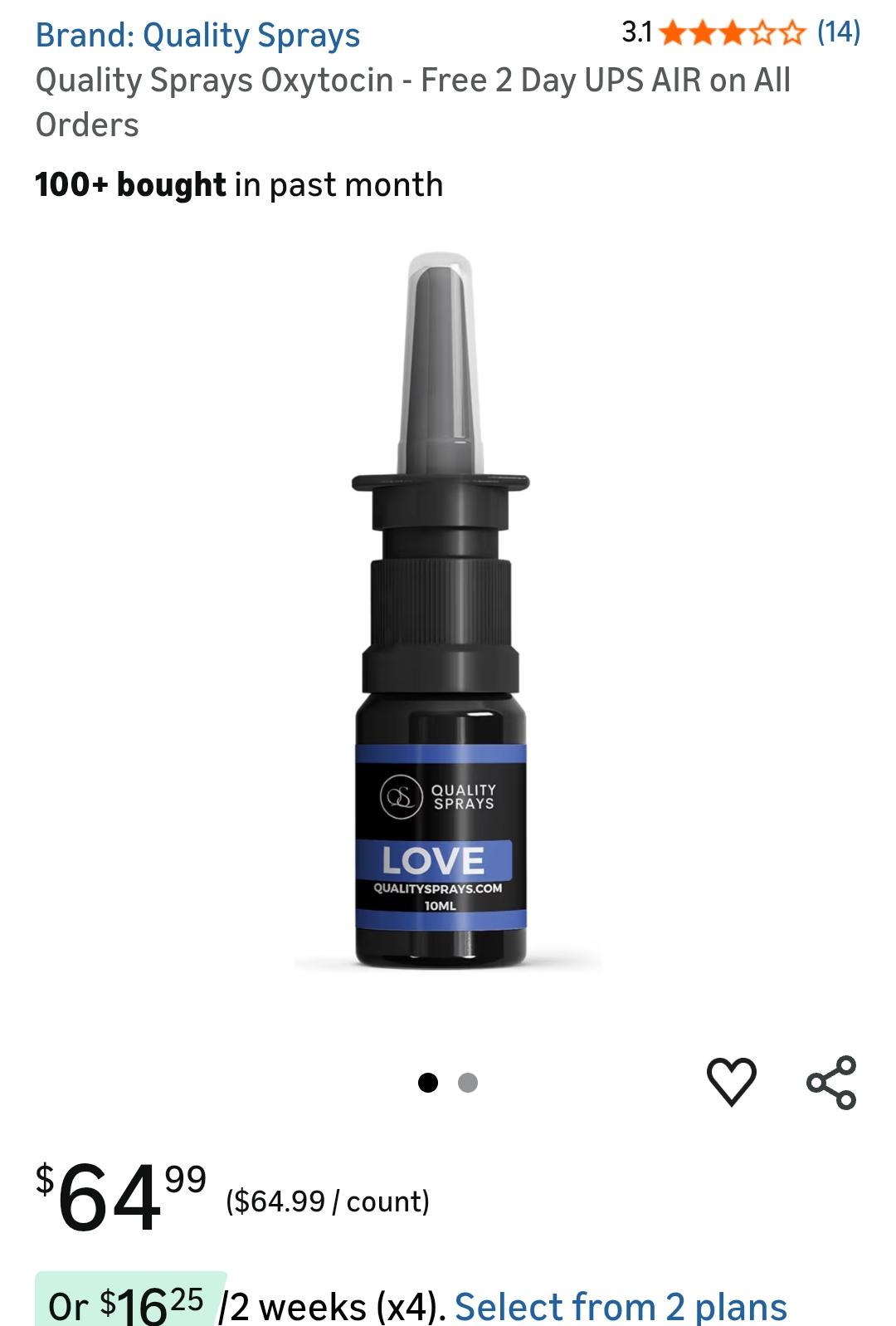 quality sprays oxytocin