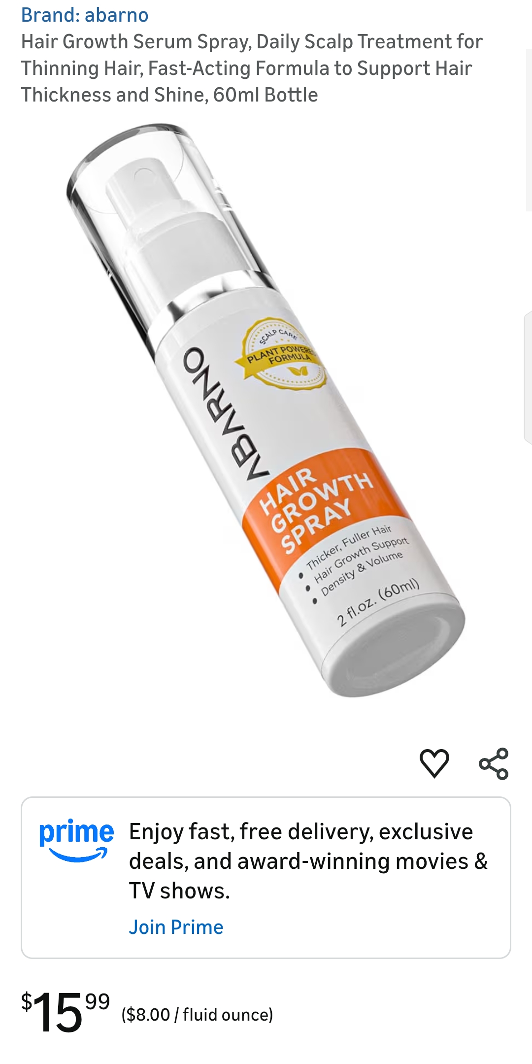Abarno Hair Growth Spray