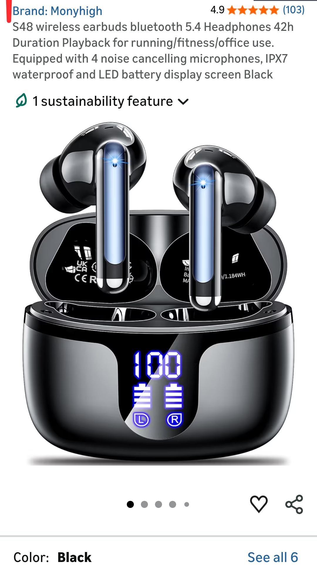 s48 wireless earbuds