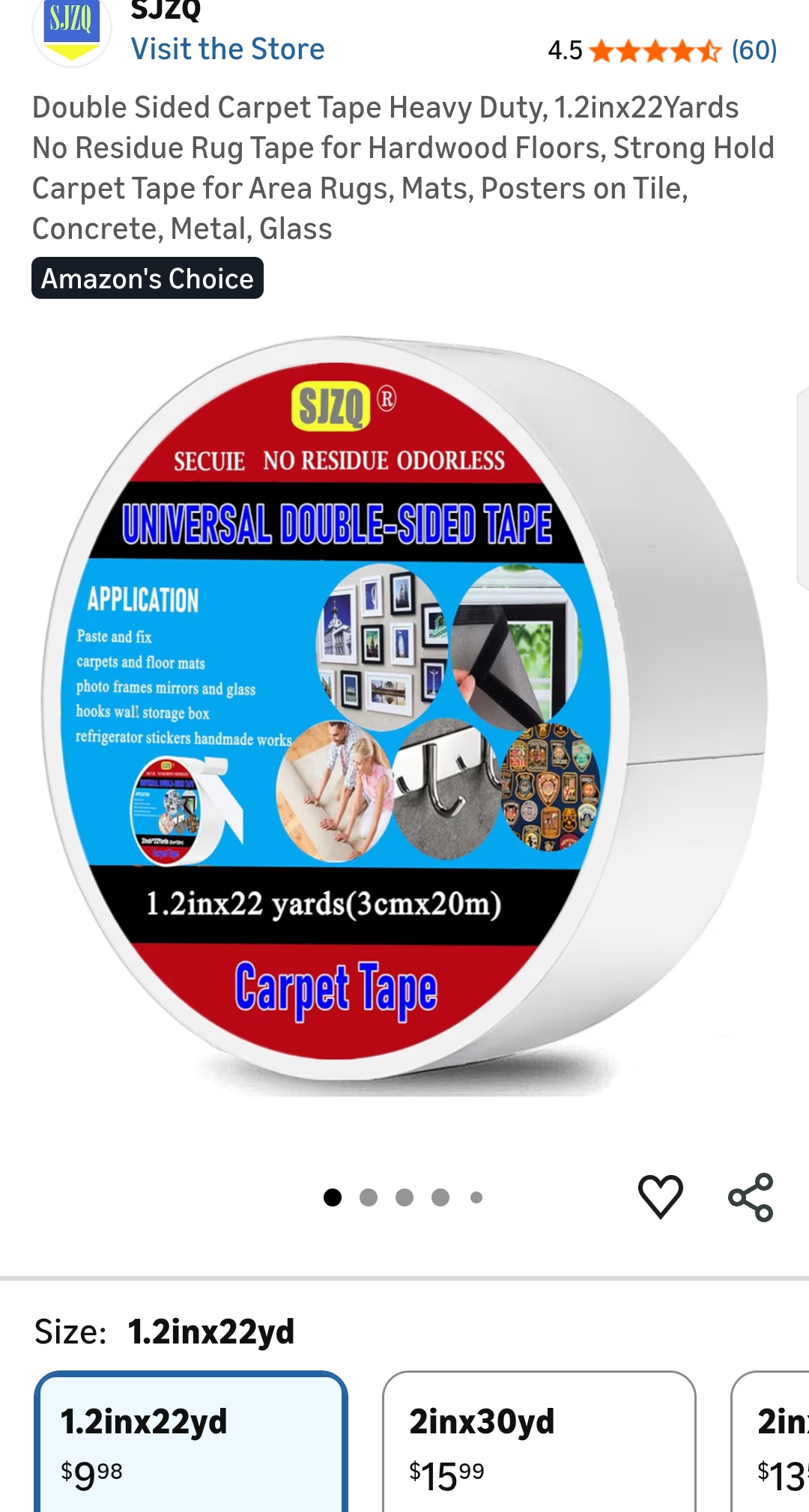 double sided carpet tape