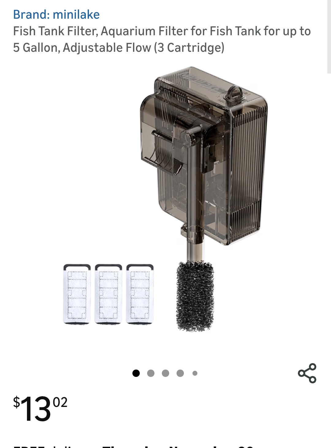 Fish Tank Filter Adjustable Flow