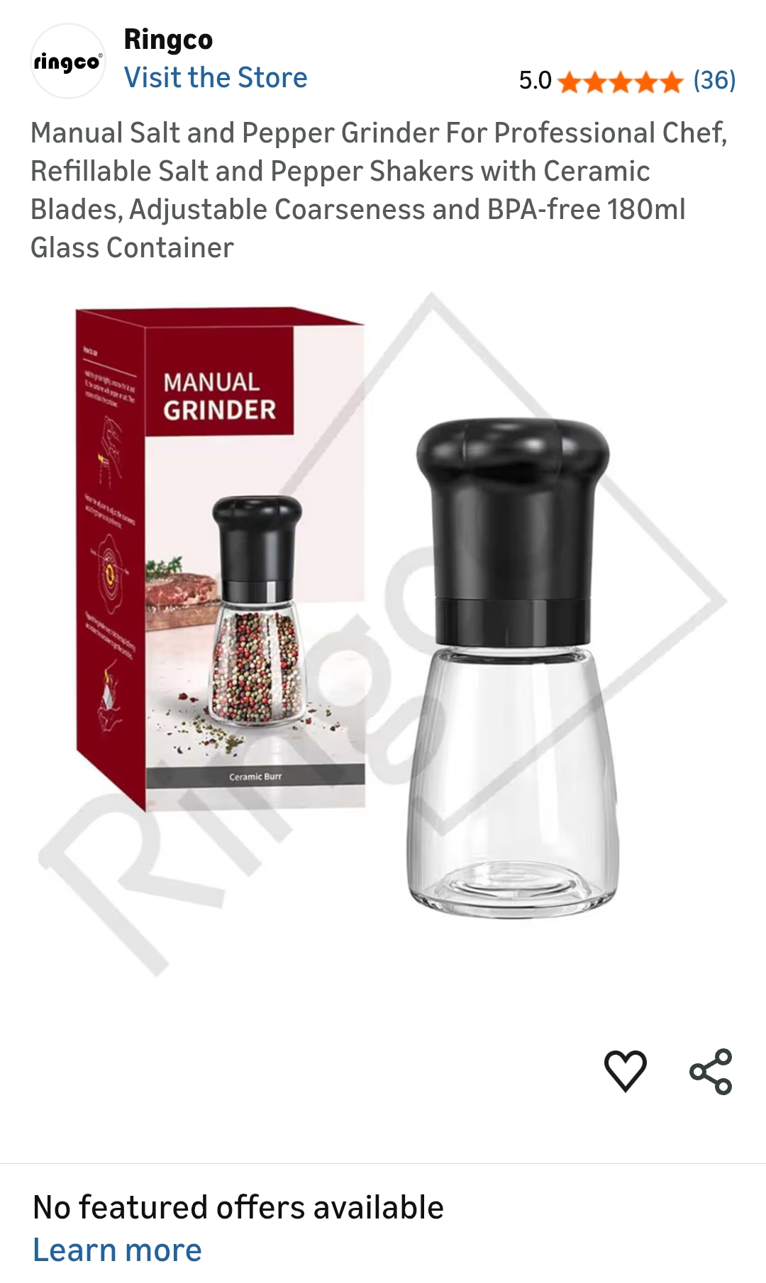 Manual Salt and Pepper Grinder