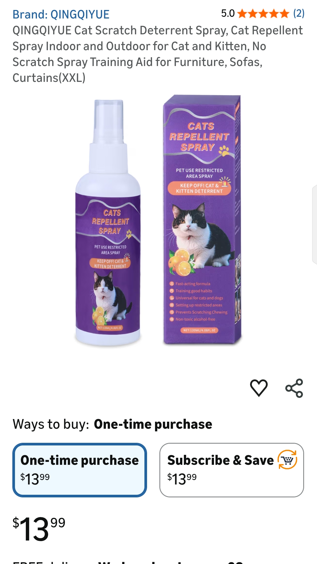 Cat Repellent Spray Indoor and Outdoor for Cat and Kitten