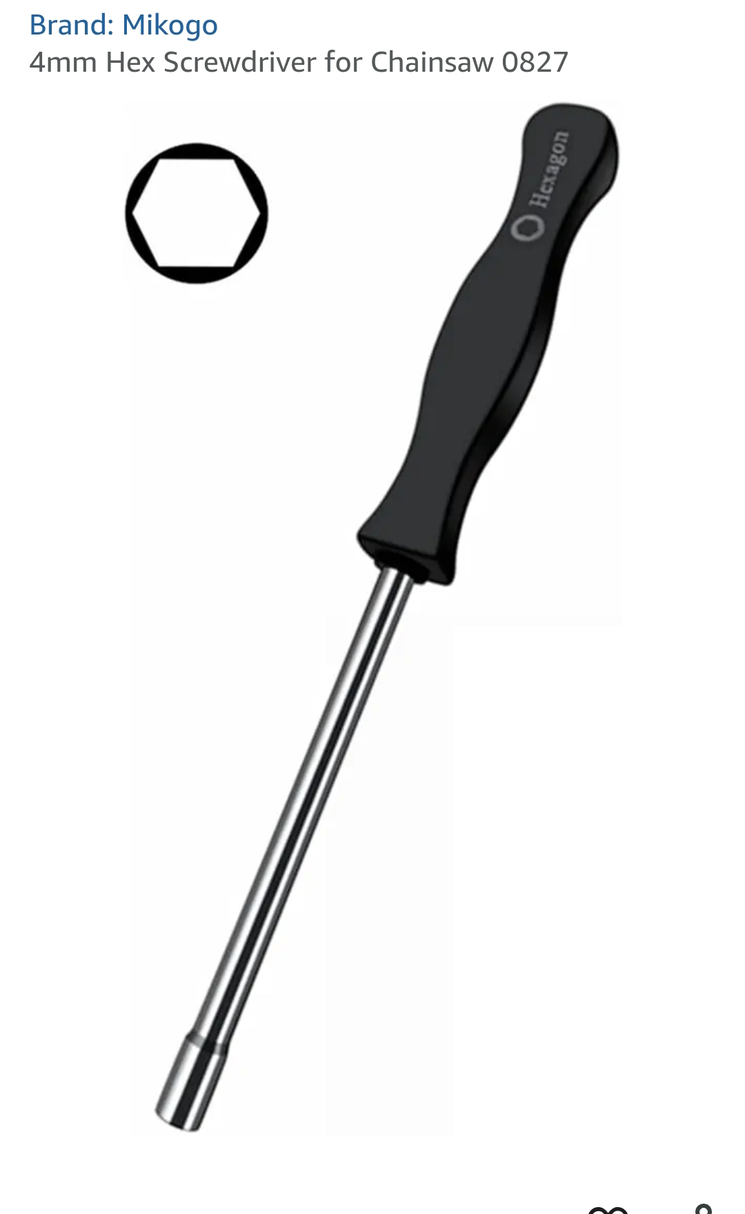 Mikogo 4mm Hex Screwdriver for Chainsaw 0827