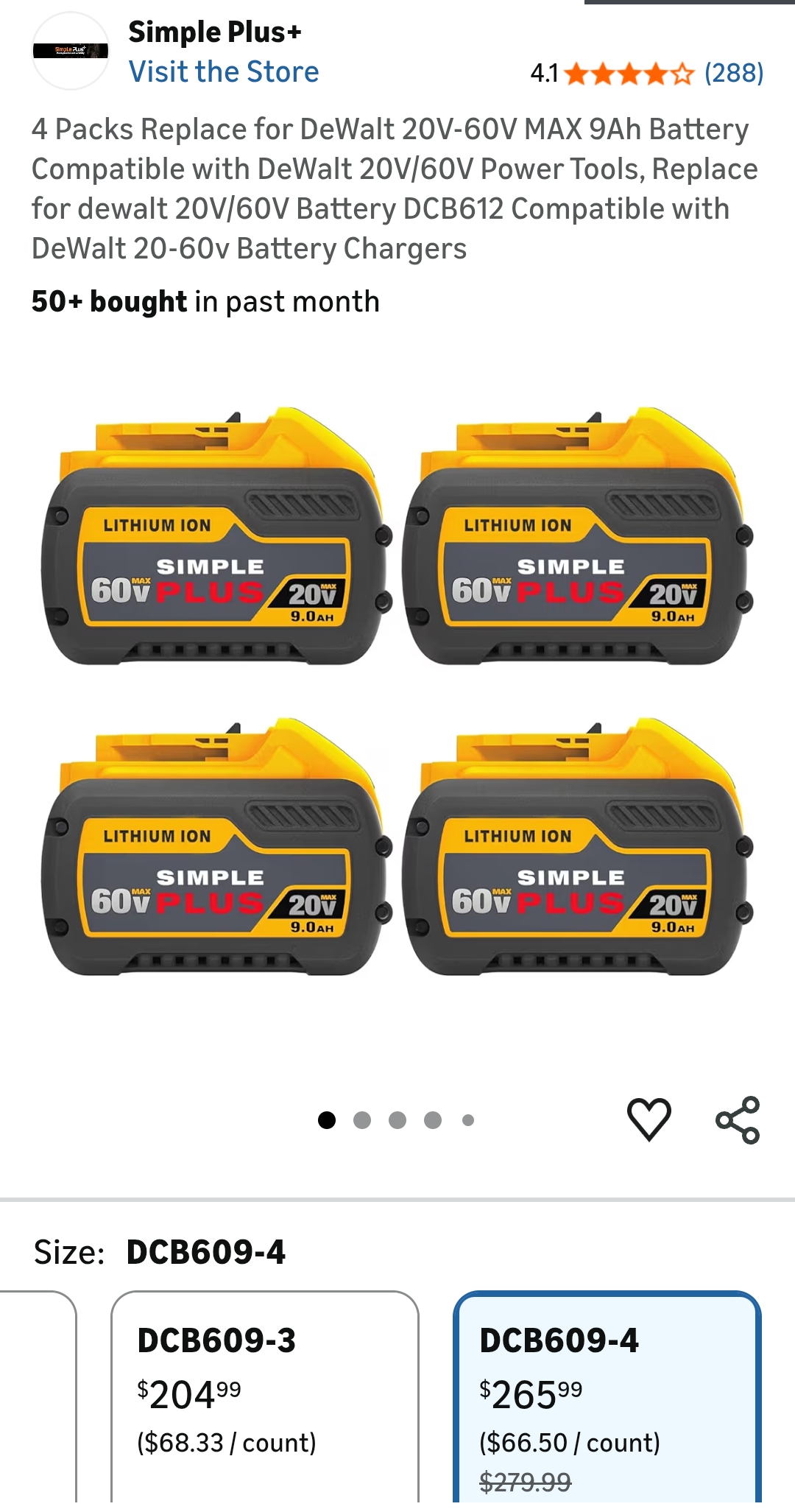 60 volt dewalt battery