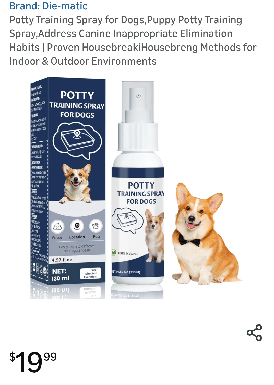Potty Training Spray for Dogs
