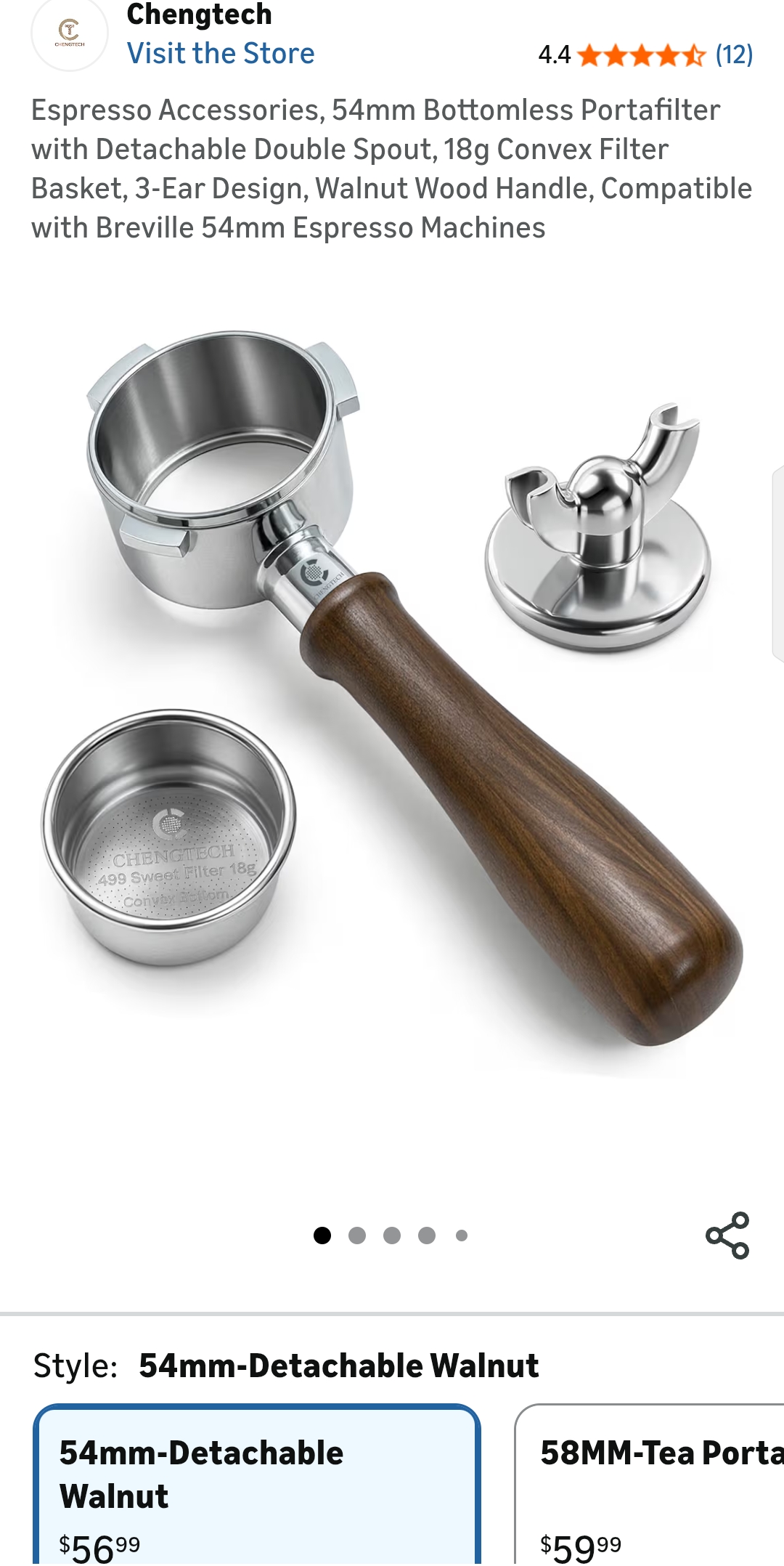 breville portafilter detachable spout