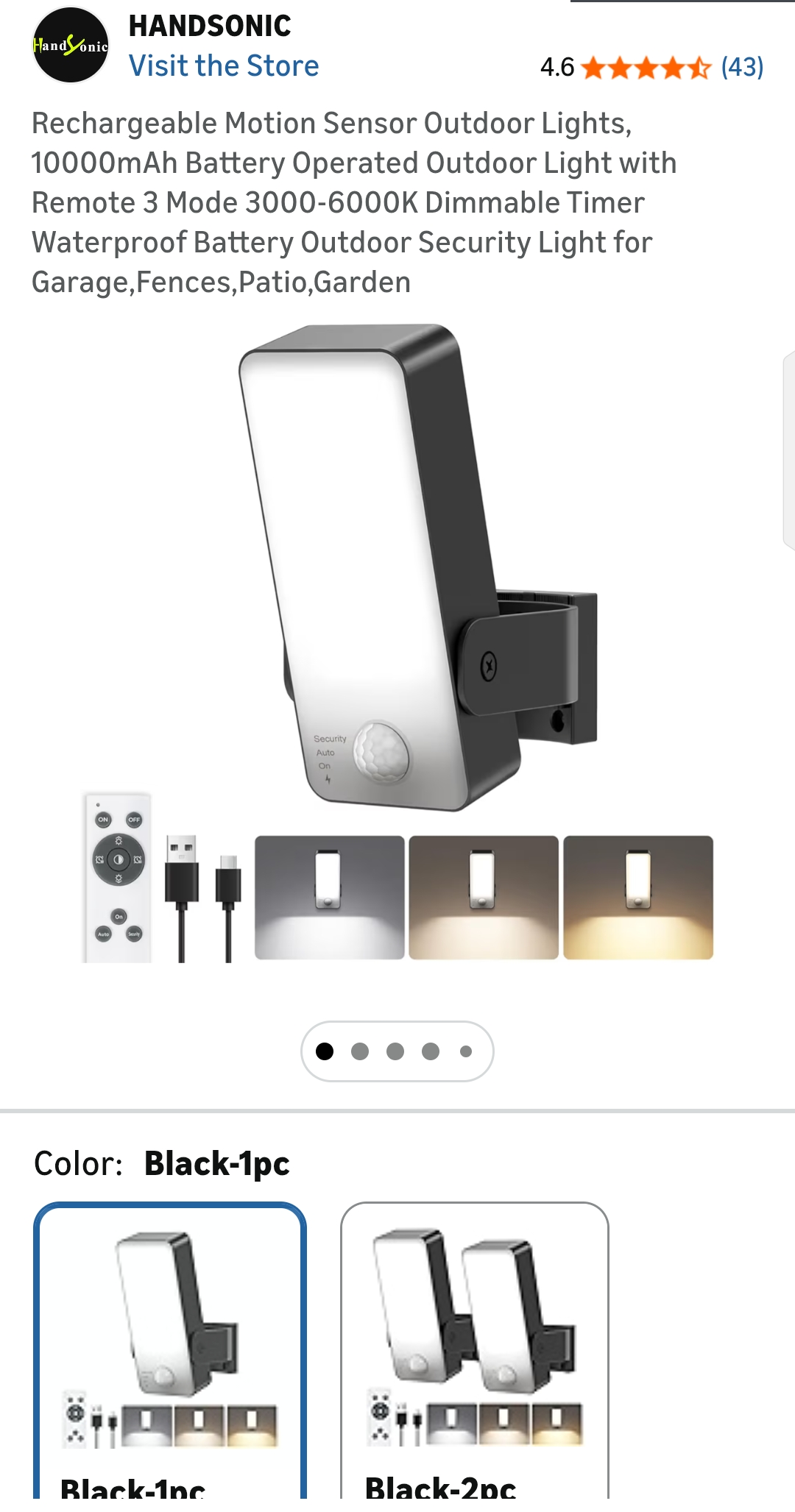 motion sensor outdoor lights