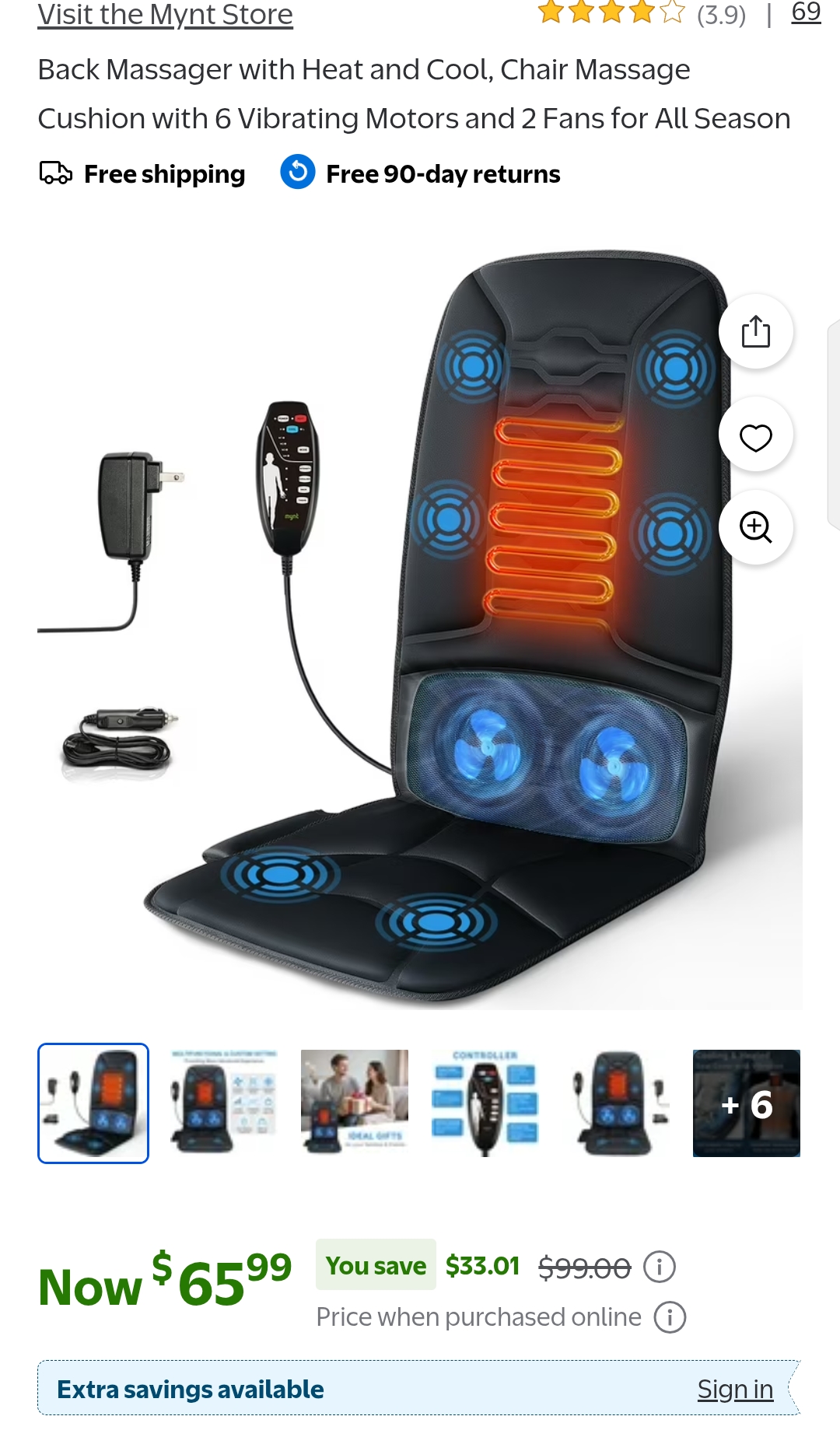 massage pad for chair