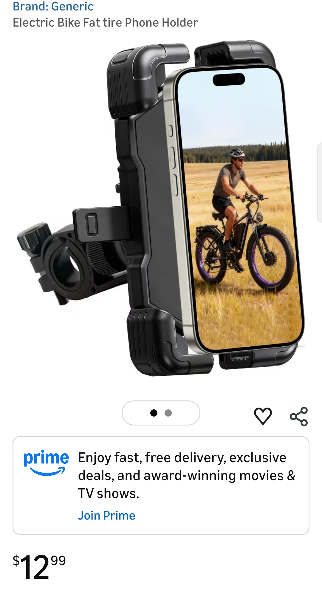 Electric Bike Fat tire Phone Holder