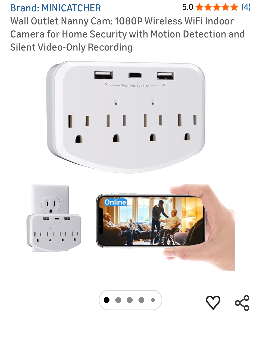 wall outlet camera