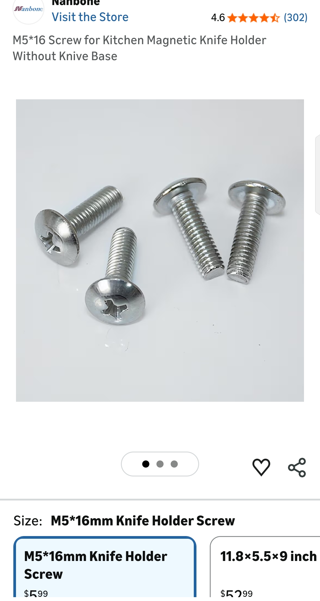 M5 x 16mm Screws 304