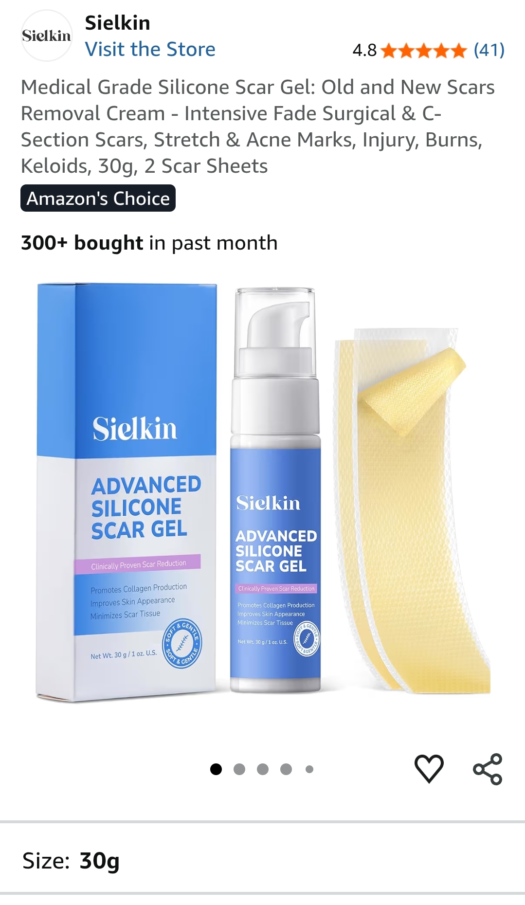 Medical Grade Silicone Scar Gel